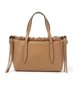 トートバッグ ベージュ/ tomorrowland 別注】A BOX TOTE シュリンクレザー トートバッグ （トート