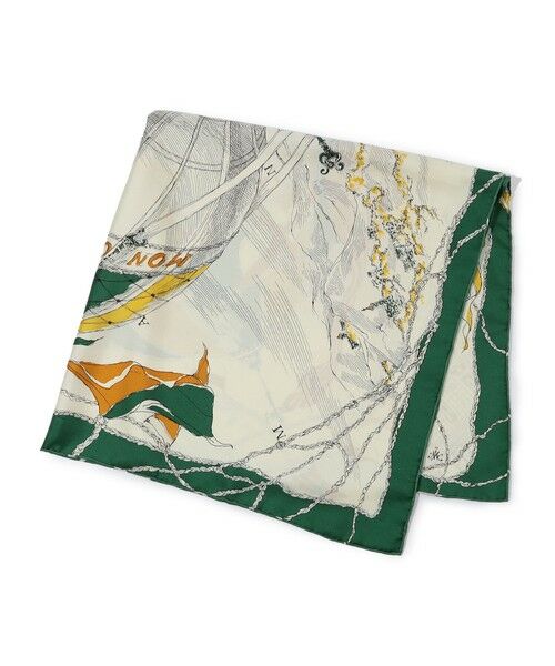 TOMORROWLAND / トゥモローランド バンダナ・スカーフ | manipuri BALLON シルクスカーフ(56 グリーン系)