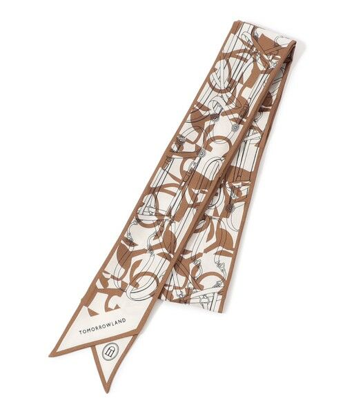 TOMORROWLAND / トゥモローランド バンダナ・スカーフ | Atelier TOMORROWLAND BIT MOTIF BANDEAU シルクスカーフ(44 ベージュ系)