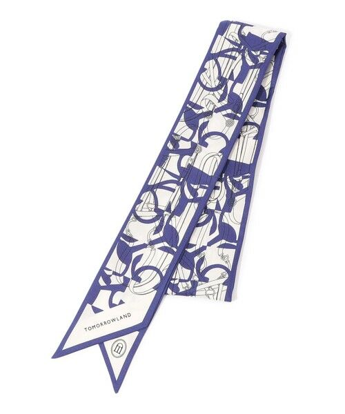 TOMORROWLAND / トゥモローランド バンダナ・スカーフ | Atelier TOMORROWLAND BIT MOTIF BANDEAU シルクスカーフ(68 ネイビー系)