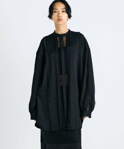 TOMORROWLAND / トゥモローランド シャツ・ブラウス | ジョーゼットレース オーバーサイズドシャツ | 詳細2