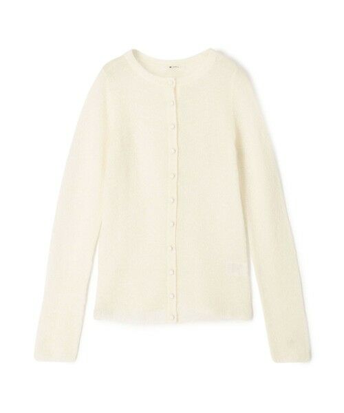 TOMORROWLAND/トゥモローランド モヘアシアー クルーネックカーディガン 11 ホワイト F
