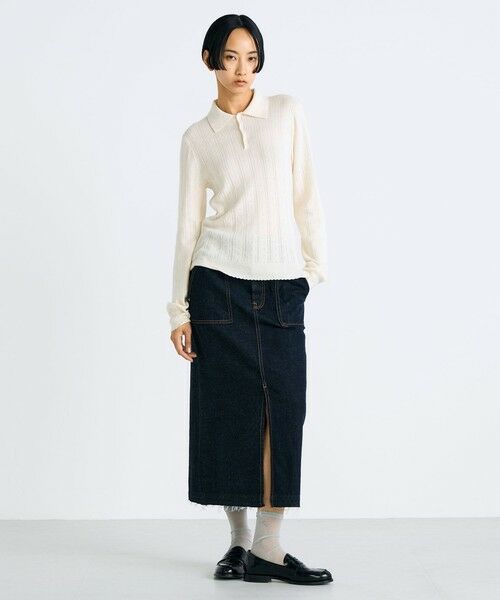 TOMORROWLAND / トゥモローランド ニット・セーター | コットンカシミヤ ロングスリーブ ニットポロ | 詳細1
