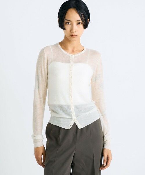 TOMORROWLAND / トゥモローランド カーディガン・ボレロ | カシミヤ シアー カーディガン | 詳細2