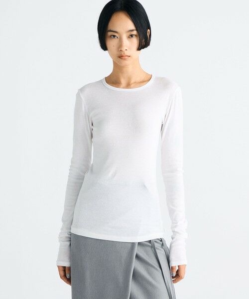 TOMORROWLAND / トゥモローランド カットソー（半袖以外） | コットンシルクフライス クルーネックトップ | 詳細2