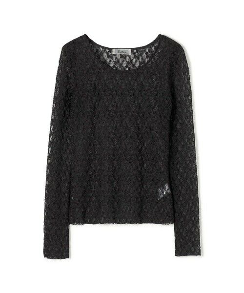 TOMORROWLAND / トゥモローランド カットソー | ストレッチレース クルーネックトップ(19 ブラック)