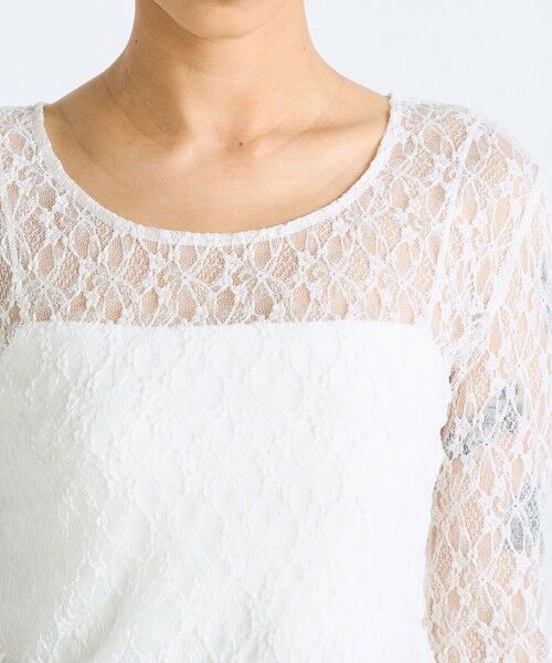TOMORROWLAND / トゥモローランド カットソー | ストレッチレース クルーネックトップ | 詳細5