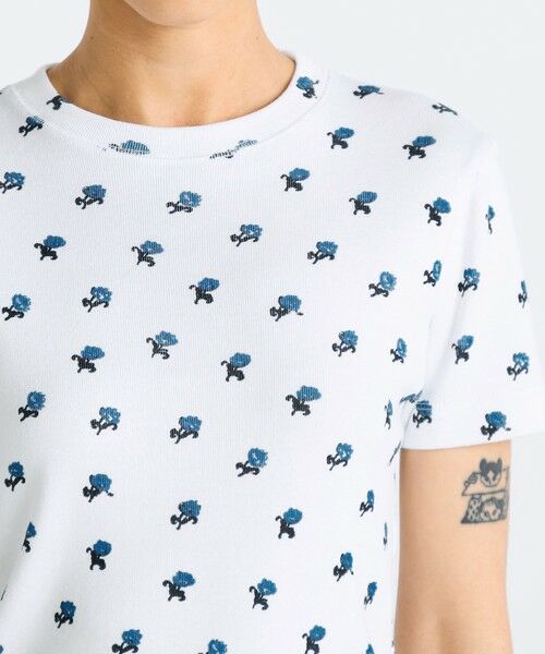 TOMORROWLAND / トゥモローランド Tシャツ | コットンモダールフライス フラワープリント Tシャツ | 詳細5