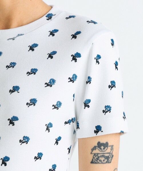 TOMORROWLAND / トゥモローランド Tシャツ | コットンモダールフライス フラワープリント Tシャツ | 詳細7