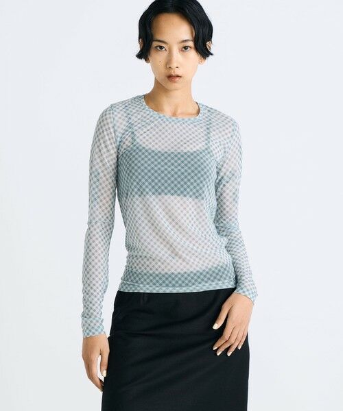 TOMORROWLAND / トゥモローランド カットソー（半袖以外） | シアープリント クルーネックトップ | 詳細2