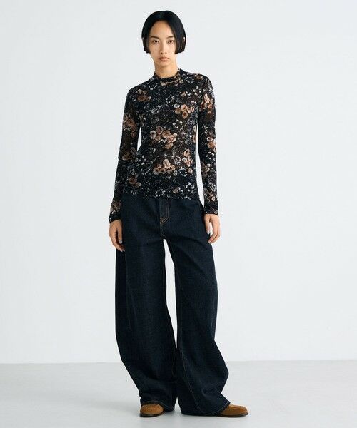 TOMORROWLAND / トゥモローランド カットソー(半袖以外) | シアープリント ハイネックトップ | 詳細1