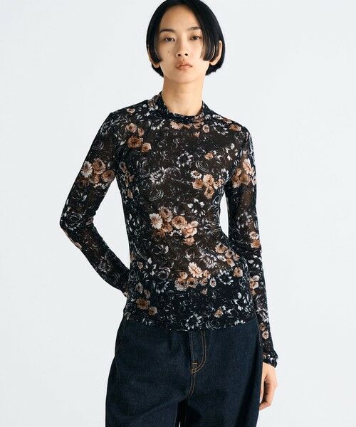 TOMORROWLAND / トゥモローランド カットソー(半袖以外) | シアープリント ハイネックトップ | 詳細2