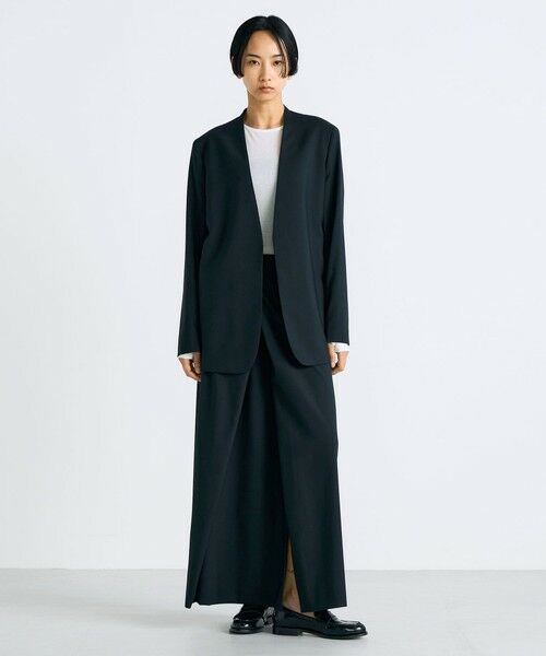 TOMORROWLAND / トゥモローランド ロング・マキシ丈スカート | Super140's ウールトロピカル ラップスカート | 詳細1