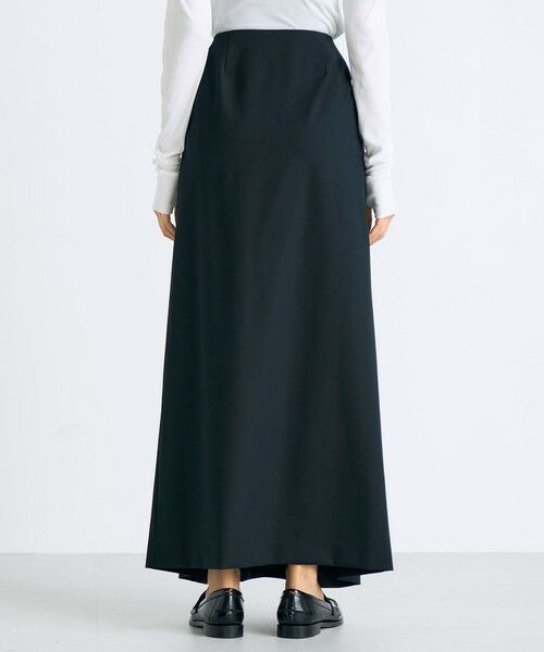 TOMORROWLAND / トゥモローランド ロング・マキシ丈スカート | Super140's ウールトロピカル ラップスカート | 詳細4