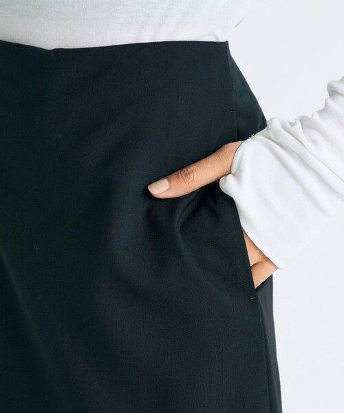 TOMORROWLAND / トゥモローランド ロング・マキシ丈スカート | Super140's ウールトロピカル ラップスカート | 詳細8