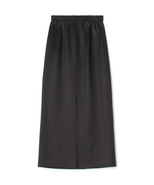 TOMORROWLAND/トゥモローランド ワッシャーサテン ペンシルスカート 19 ブラック 38(11号)