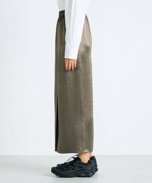 TOMORROWLAND / トゥモローランド ロング・マキシ丈スカート | ワッシャーサテン ペンシルスカート | 詳細3