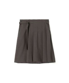 TOMORROWLAND / トゥモローランド ミニ・ひざ丈スカート | ウールライク ラッププリーツスカート