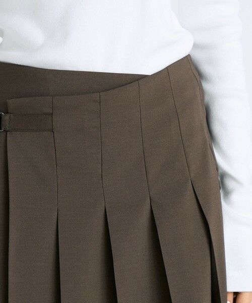 TOMORROWLAND / トゥモローランド ミニ・ひざ丈スカート | ウールライク ラッププリーツスカート | 詳細5