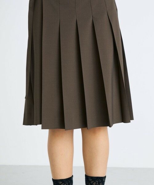TOMORROWLAND / トゥモローランド ミニ・ひざ丈スカート | ウールライク ラッププリーツスカート | 詳細7