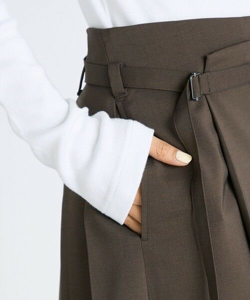 TOMORROWLAND / トゥモローランド ミニ・ひざ丈スカート | ウールライク ラッププリーツスカート | 詳細8