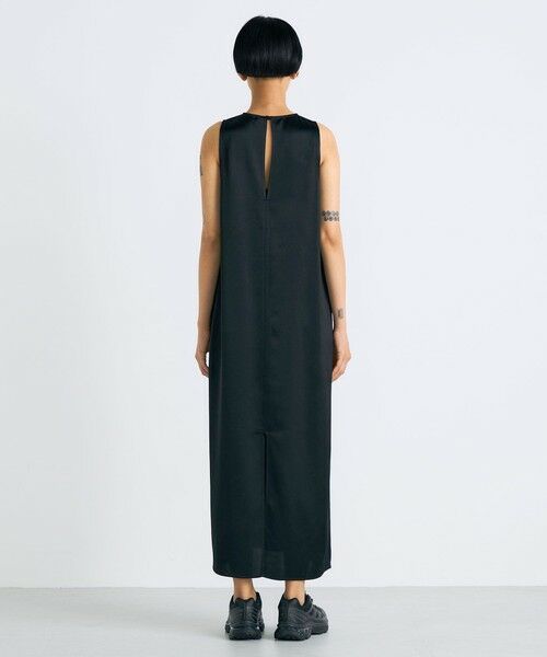 TOMORROWLAND / トゥモローランド ロング・マキシ丈ワンピース | ワッシャーサテン ノースリーブワンピース | 詳細3