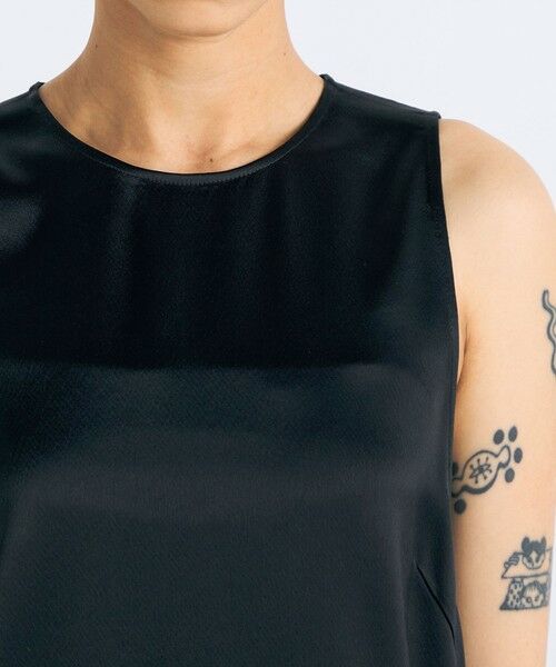 TOMORROWLAND / トゥモローランド ロング・マキシ丈ワンピース | ワッシャーサテン ノースリーブワンピース | 詳細4