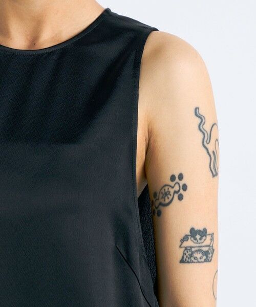 TOMORROWLAND / トゥモローランド ロング・マキシ丈ワンピース | ワッシャーサテン ノースリーブワンピース | 詳細6