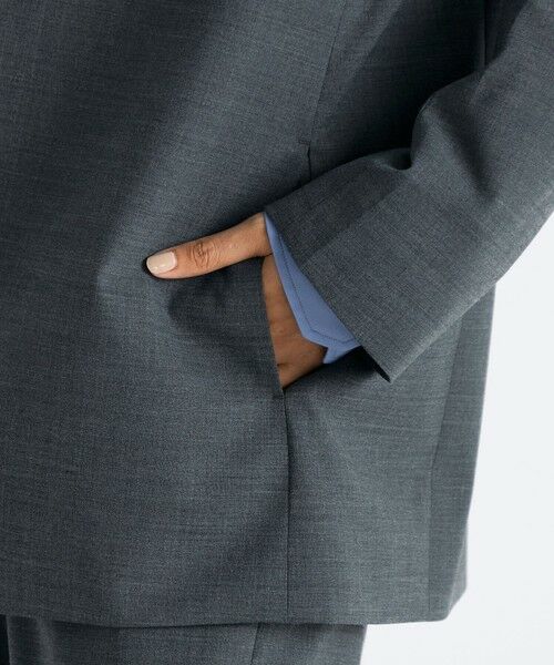 TOMORROWLAND / トゥモローランド ノーカラージャケット | Super140's トロピカルウール ノーカラージャケット | 詳細10