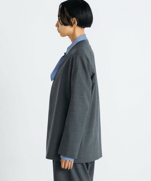 TOMORROWLAND / トゥモローランド ノーカラージャケット | Super140's トロピカルウール ノーカラージャケット | 詳細3