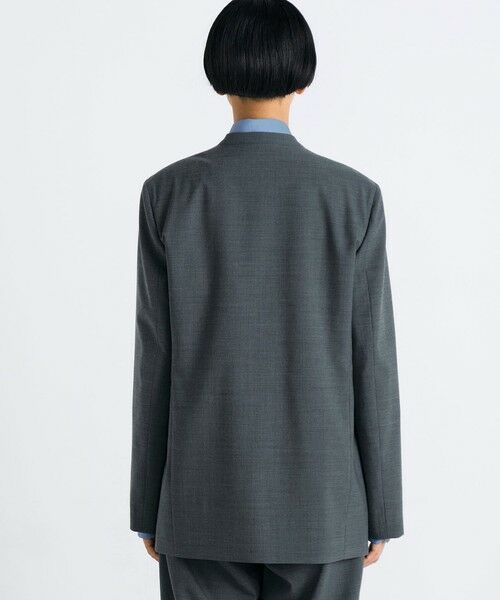 TOMORROWLAND / トゥモローランド ノーカラージャケット | Super140's トロピカルウール ノーカラージャケット | 詳細4