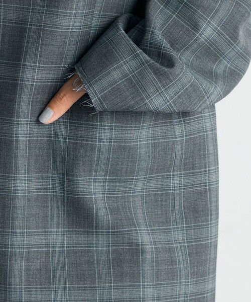 TOMORROWLAND / トゥモローランド テーラードジャケット | Super140's ウールトロピカル チェックオーバーサイズドジャケット | 詳細10