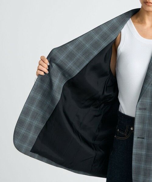 TOMORROWLAND / トゥモローランド テーラードジャケット | Super140's ウールトロピカル チェックオーバーサイズドジャケット | 詳細5