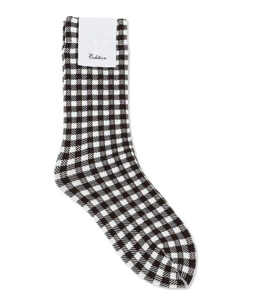 TOMORROWLAND / トゥモローランド ソックス | ギンガムソックス(49 ダークブラウン)