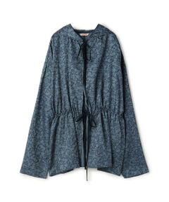 TOMORROWLAND / トゥモローランド シャツ・ブラウス | キュプラインディゴプリント フーディブラウス