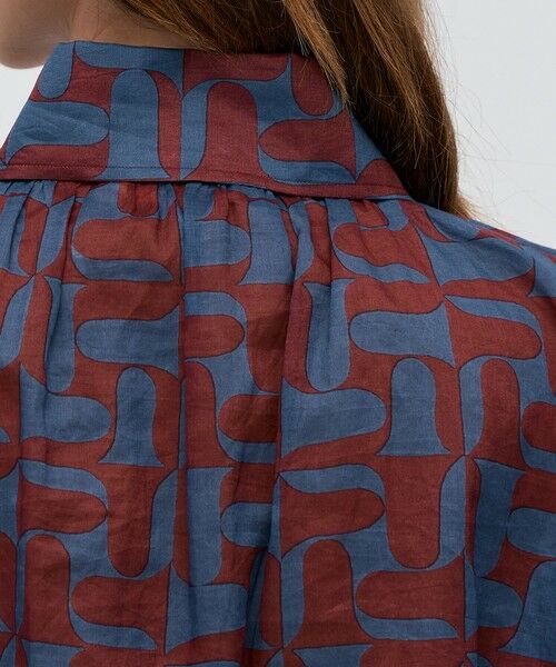 TOMORROWLAND / トゥモローランド シャツ・ブラウス | コットンオーガンジープリント ギャザースリーブシャツ | 詳細6