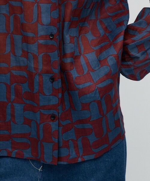 TOMORROWLAND / トゥモローランド シャツ・ブラウス | コットンオーガンジープリント ギャザースリーブシャツ | 詳細8