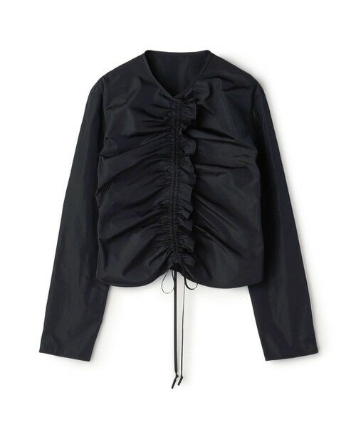TOMORROWLAND / トゥモローランド シャツ・ブラウス | ポリエステルタフタ ギャザードブラウス(69 ネイビー)
