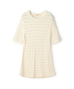 TOMORROWLAND / トゥモローランド ニット・セーター | パイルレース ハーフスリーブプルオーバー