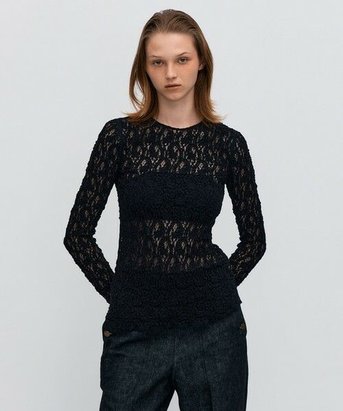 TOMORROWLAND / トゥモローランド Tシャツ | ストレッチレース ロングスリーブプルオーバー | 詳細3