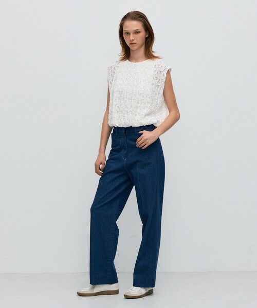 TOMORROWLAND / トゥモローランド カットソー（半袖以外） | ストレッチレース ギャザーノースリーブプルオーバー | 詳細1