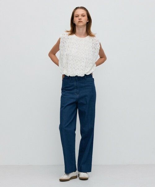 TOMORROWLAND / トゥモローランド カットソー（半袖以外） | ストレッチレース ギャザーノースリーブプルオーバー | 詳細2