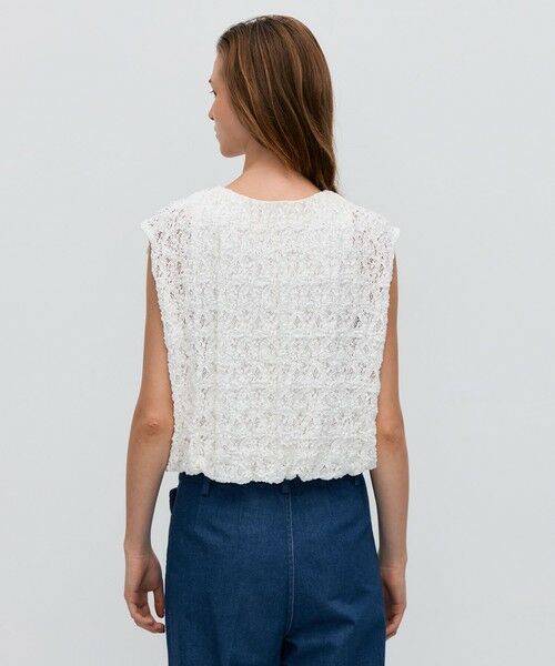 TOMORROWLAND / トゥモローランド カットソー（半袖以外） | ストレッチレース ギャザーノースリーブプルオーバー | 詳細6