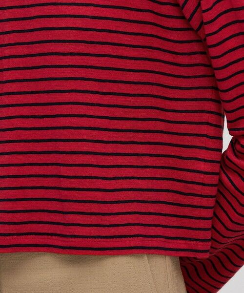 TOMORROWLAND / トゥモローランド Tシャツ | リネンボーダー ネックドレープTシャツ | 詳細9