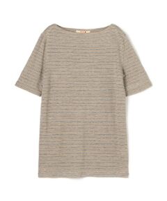 TOMORROWLAND / トゥモローランド Tシャツ | リネンボーダー ハーフスリーブTシャツ