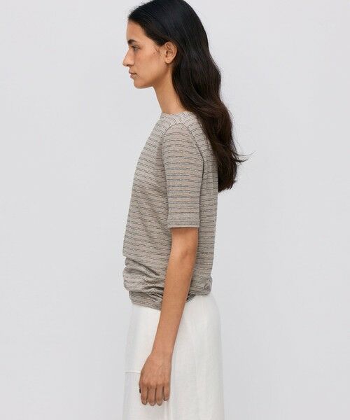 TOMORROWLAND / トゥモローランド Tシャツ | リネンボーダー ハーフスリーブTシャツ | 詳細3