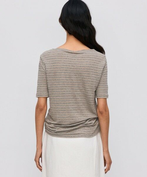 TOMORROWLAND / トゥモローランド Tシャツ | リネンボーダー ハーフスリーブTシャツ | 詳細4