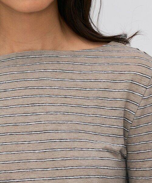 TOMORROWLAND / トゥモローランド Tシャツ | リネンボーダー ハーフスリーブTシャツ | 詳細5