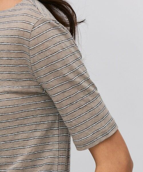 TOMORROWLAND / トゥモローランド Tシャツ | リネンボーダー ハーフスリーブTシャツ | 詳細7