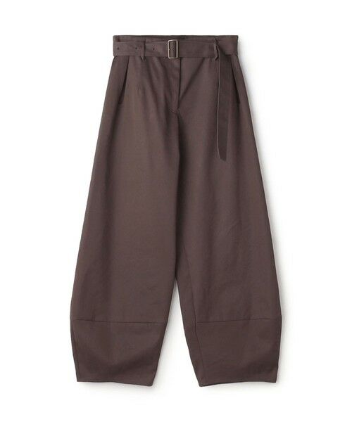 TOMORROWLAND / トゥモローランド その他パンツ | コットンポリエステルビンテージギャバジン ベルトワイドパンツ(49 ブラウン)